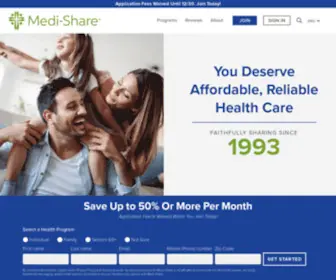 Medishare.com(Affordable, Reliable Health Care) Screenshot