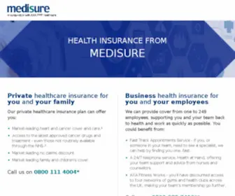 Medisure.co.uk(Health Insurance Plans) Screenshot