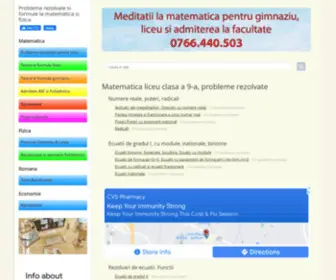 Meditatiionline.ro(Probleme rezolvate la Matematica si Fizica) Screenshot