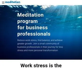 Meditationatwork.com(Meditation at Work) Screenshot