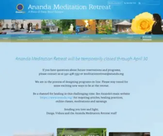 Meditationretreat.org(Ananda Meditation Retreat) Screenshot