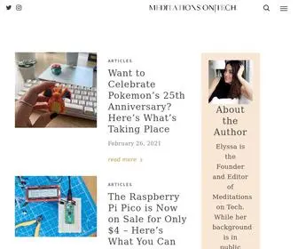 Meditationsontech.com(A technical diary) Screenshot