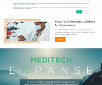 Meditech.com(Medical Information Technology) Screenshot