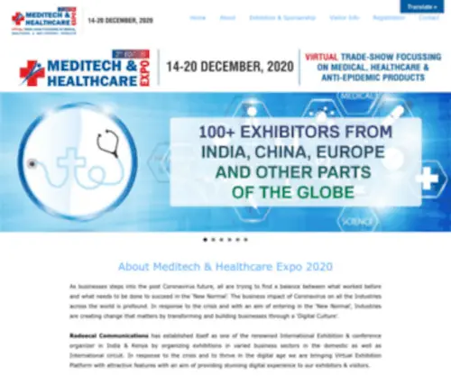 Meditechexpo.com(VIRTUAL MEDITECH AND HEALTHCARE EXPO) Screenshot