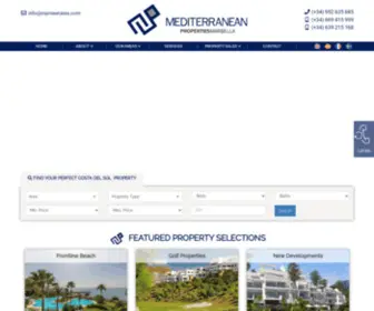 Mediterraneanpropertiesmarbella.com(Mediterranean Properties Marbella) Screenshot