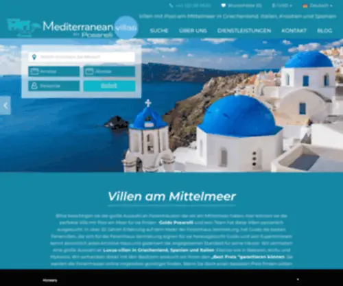 Mediterraneanvillas.de(Ferienhäuser am Mittelmeer mit pool) Screenshot