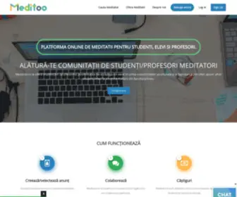 Meditoo.ro(Platforma online de meditații pentru studenți și elevi) Screenshot