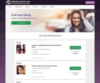 Mediumchat.com(Answers from Live Mediums and Psychics) Screenshot