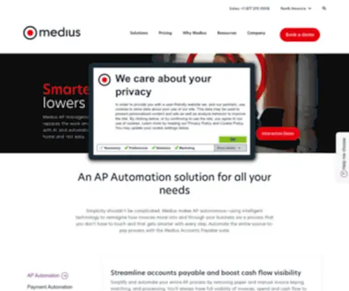 Mediusflow.com(AP Automation & Global Payment Software) Screenshot