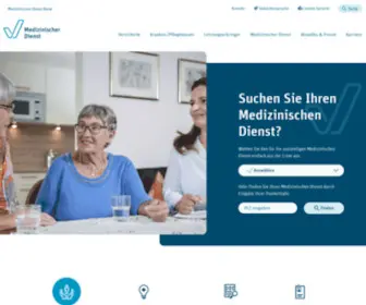 Medizinischerdienst.de(Der Medizinische Dienst im Gesundheitswesen) Screenshot