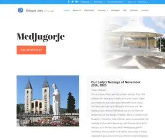 Medjugorjeca.org(Medjugorje Centre of Canada) Screenshot