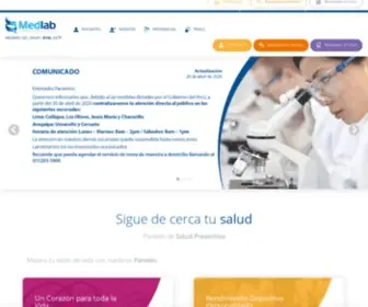 Medlab.com.pe(MEDLAB Perú) Screenshot