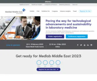Medlabme.com(Medlab Middle East) Screenshot