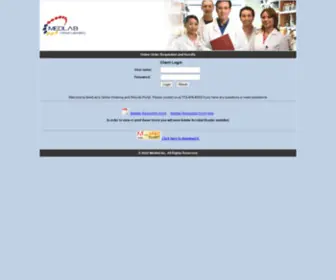 Medlabonlineportal.com(Medlab, Inc) Screenshot