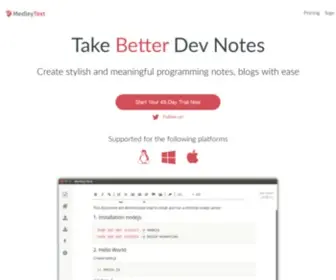 Medleytext.net(Take programming notes with style) Screenshot