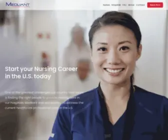 Medliant.com(Medliant International Healthcare Staffing Medliant) Screenshot