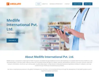 Medlifepharmafranchise.co.in(Medlife International Pvt) Screenshot