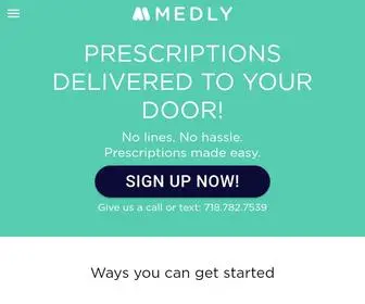 Medlypharmacy.com(Medly Pharmacy) Screenshot