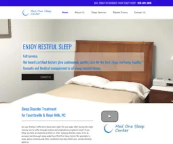 Medonesleepcenter.com(Sleep Disorder Fayetteville & Hope Mills) Screenshot