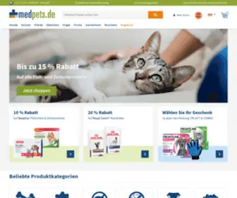 Medpets.de(Tiermedikamente, Futter & mehr) Screenshot