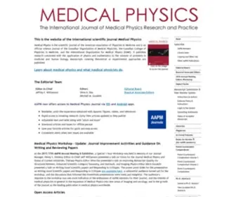 Medphys.org(The american association of physicists in medicine) Screenshot