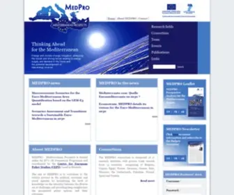Medpro-Foresight.eu(MEDiterranean PROspects) Screenshot