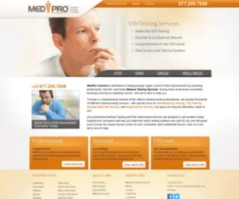 Medpromedicaltesting.com(MedPro Connect) Screenshot