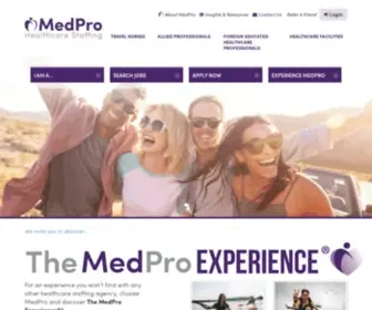 Medprostaffing.com(Travel Healthcare Staffing Agency. MedPro Healthcare Staffing) Screenshot