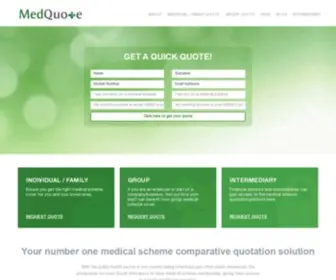 Medquote.co.za(Home) Screenshot