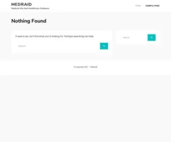 Medraid.com(Medical Info And Healthcare Guidance) Screenshot