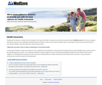 Medsave.com(Short term health insurance) Screenshot