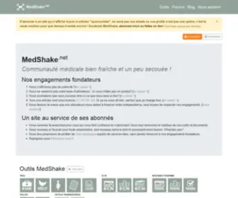 Medshake.net(Communauté médicale bien fraîche et un peu secouée) Screenshot