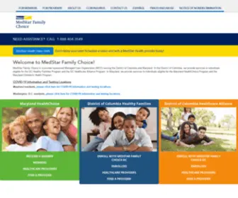 Medstarfamilychoice.com(MedStar Family Choice) Screenshot