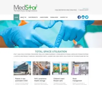 Medstor.co.uk(Medstor leading healthcare specialist in storage and logistics systems) Screenshot