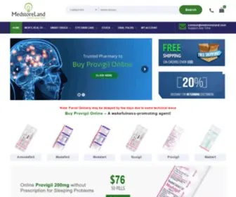 Medstoreland.com(Provigil 200mg tablets also known as smart drug) Screenshot