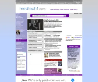 Medtech1.com(Information on Medical Technology Solutions) Screenshot