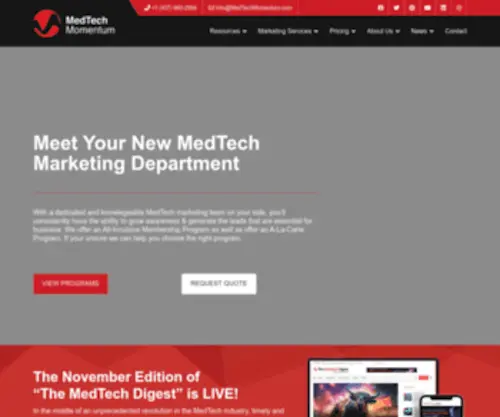 Medtechmomentum.com(The best medtech marketing company) Screenshot