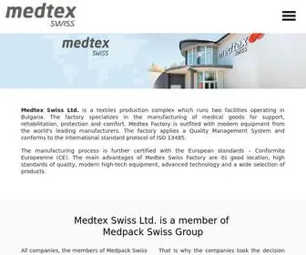 Medtex-Swiss.ch(Medtex Swiss Bulgaria Ltd) Screenshot