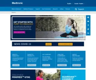 MedtroniCDiabetes.ca(Medtronic) Screenshot