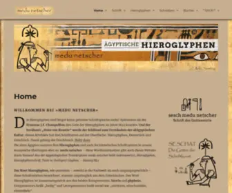Medu-Netscher.de(Ägyptische Hieroglyphen) Screenshot
