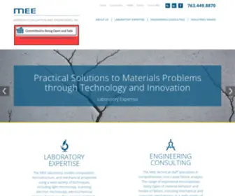 Mee-INC.com(Materials Evaluation and Engineering) Screenshot