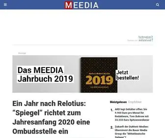 Meedia.de(Marken, Medien, Macher) Screenshot