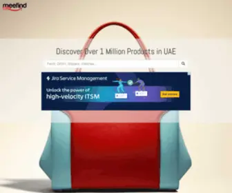 Meefind.com(Price Discovery for Middle East Online Shopping Destinations) Screenshot