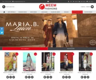 Meemfashions.com(Buy Original Pakistani Dress And Indian Dress Online in UK) Screenshot