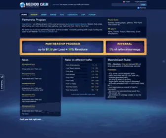 Meendocash.com(MeendoCash Affiliate Program) Screenshot