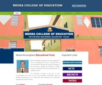 Meeraaruedu.com(Meera College of Education) Screenshot