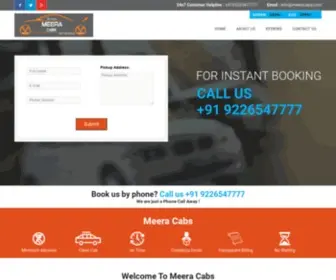 Meeracabs.com(Meera Cabs) Screenshot