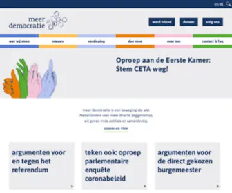 Meerdemocratie.nl(Meer Democratie) Screenshot