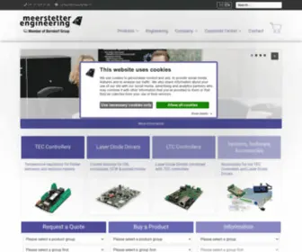 Meerstetter.ch(Developer and Manufacturer of Power Electronics and Embedded Systems) Screenshot