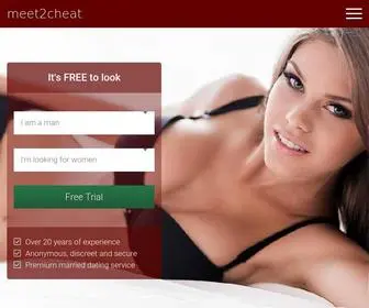 Meet2Cheat.com(One of the major married dating services in the world. The first choice in Europe) Screenshot